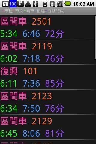 臺(tái)灣高鐵時(shí)刻表1