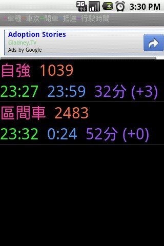 臺(tái)灣高鐵時(shí)刻表3