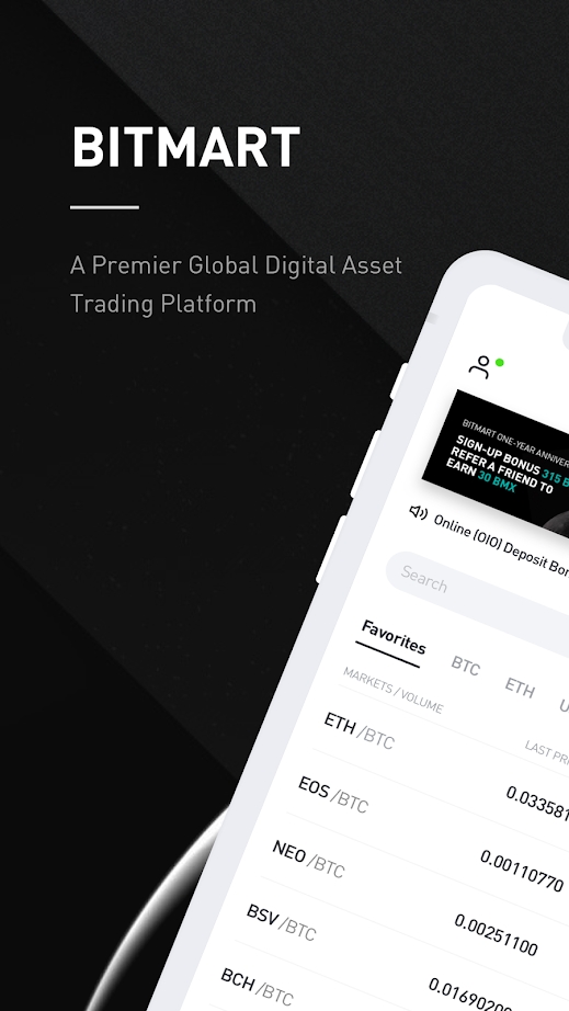 BitMart幣市交易平臺0