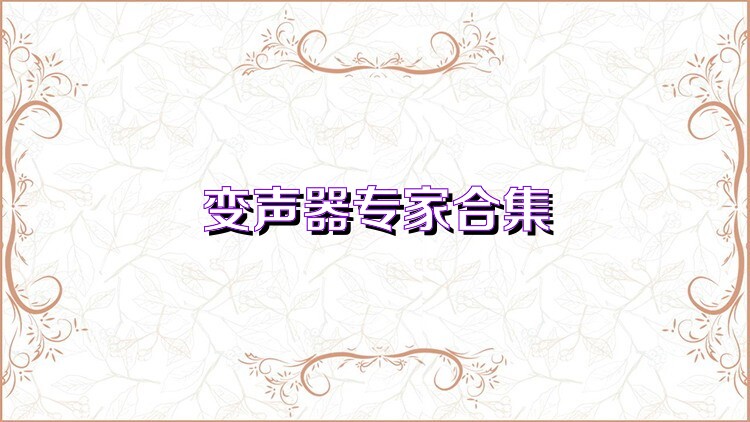 變聲器專家合集