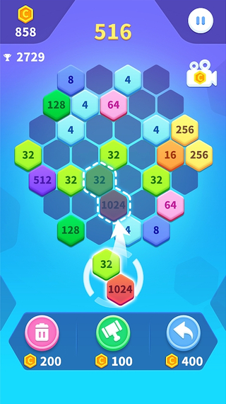 2048六邊形方塊1
