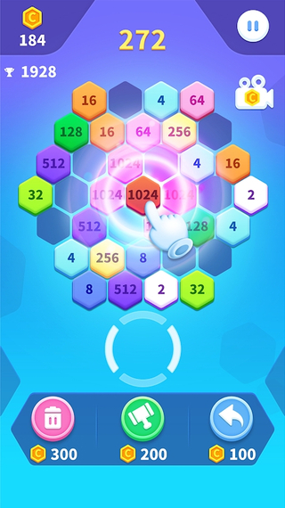 2048六邊形方塊2