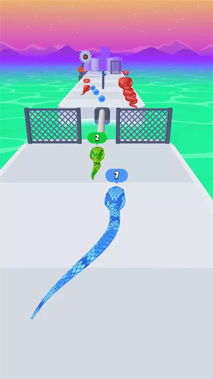 七彩蛇3D競速1