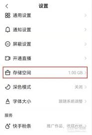 快手極速版存儲(chǔ)空間位置在哪