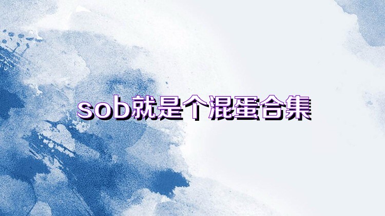 sob就是个混蛋合集