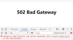 502 Bad Gateway是什么原因