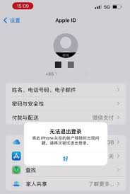 AppleID无法退出怎么办