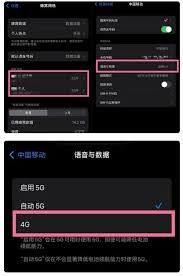 苹果手机5G改4G网络设置方法